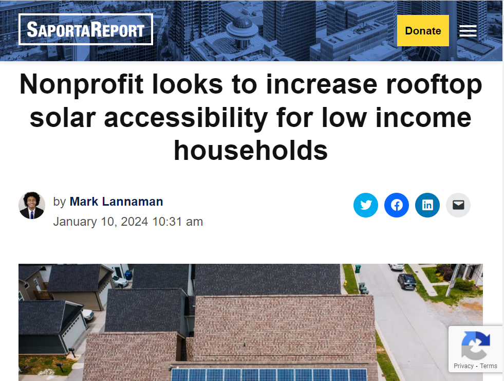 Nonprofit looks to increase rooftop solar accessibility for low income households