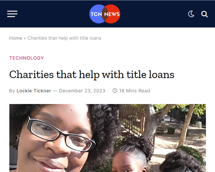 Charities that help with title loans