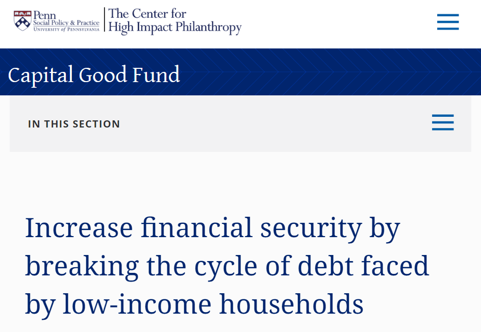 Increase financial security by breaking the cycle of debt faced by low-income households