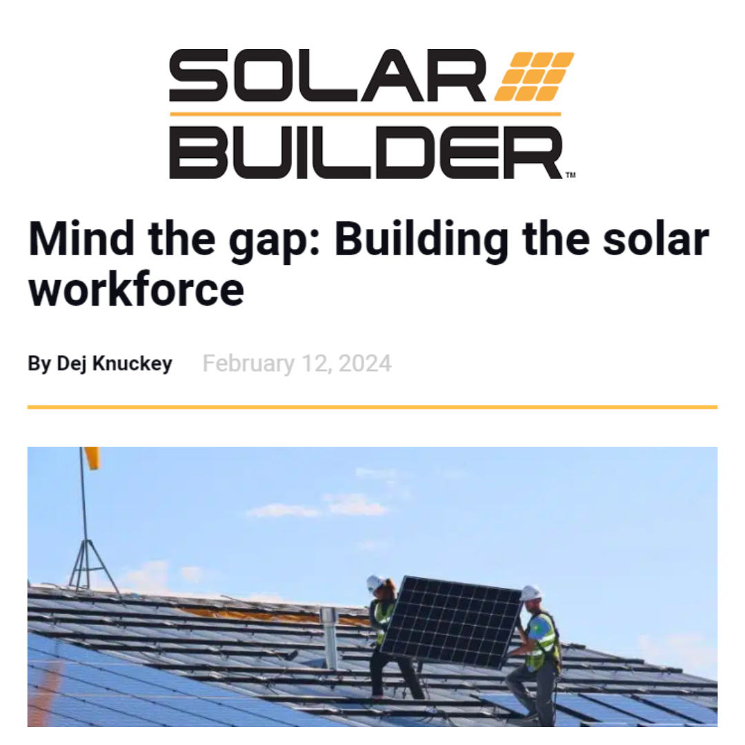 Mind the gap: Building the solar workforce
