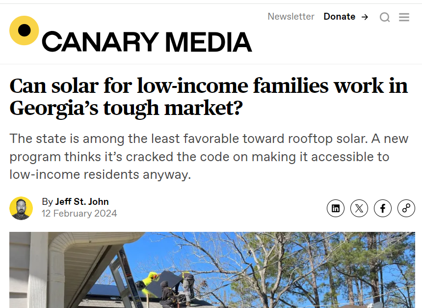 Can solar for low-income families work in Georgia’s tough market?
